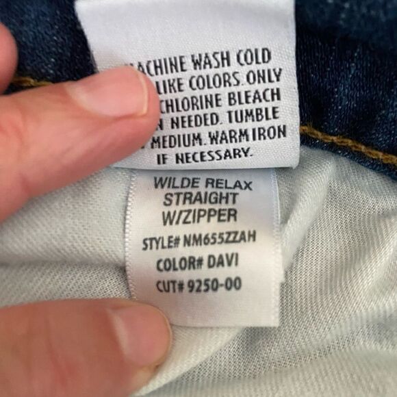 Hudson Wilde Relaxed Straight Jeans 34 Davi - Picture 6 of 9